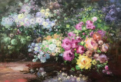 In fragrant silence. Rose garden