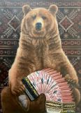 Bear, accordion and cranberry