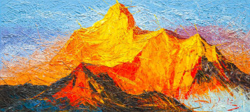 Sunset in the mountains