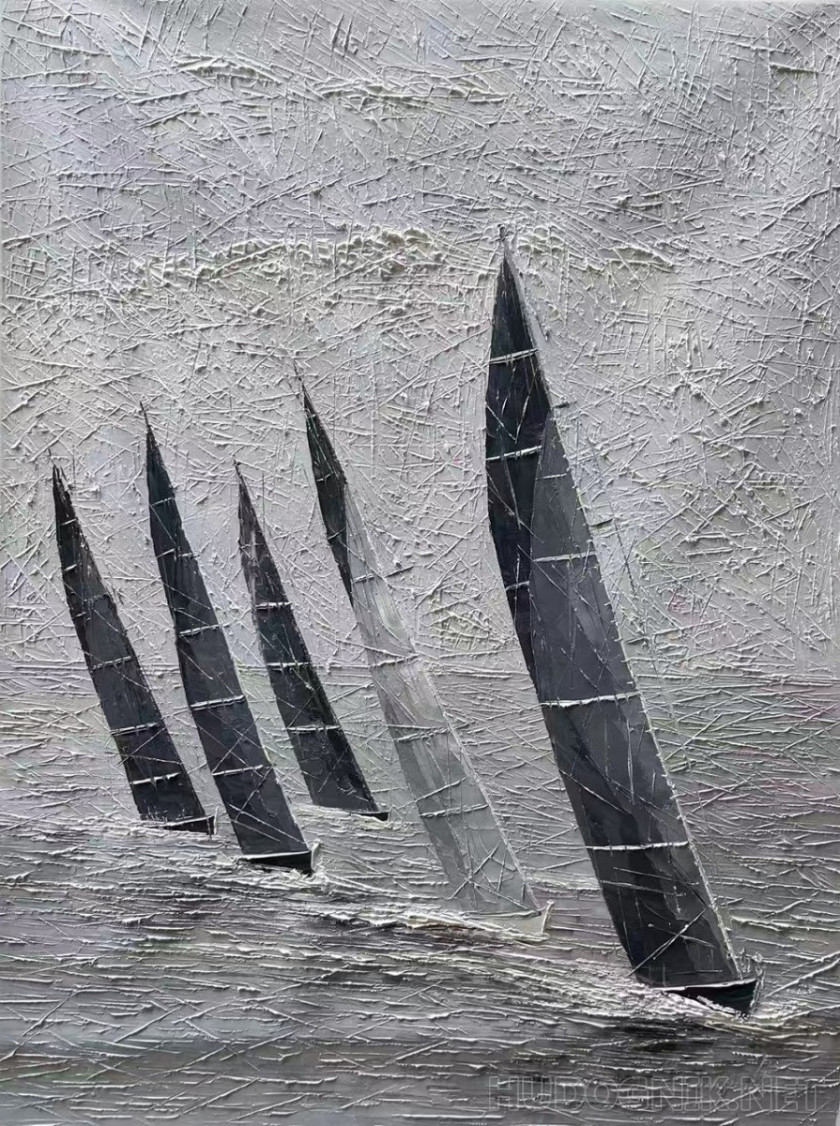 In one impulse. Regatta. Monochrome