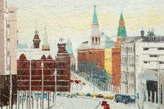 Москва зимним днём. Кремлевские башни