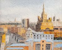 Москва с высоты птичьего полёта. Вид на высотку на Кудринской площади