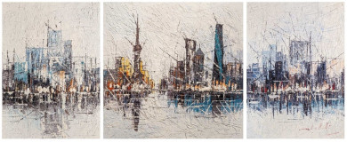 Luces de la metrópolis nocturna