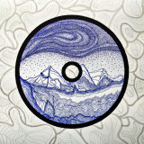 Indigo’ A1 Winter mountain landscape with northern lights