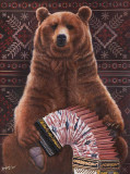 Bear, accordion and cranberry