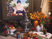 Fiesta del té con Kustodiev