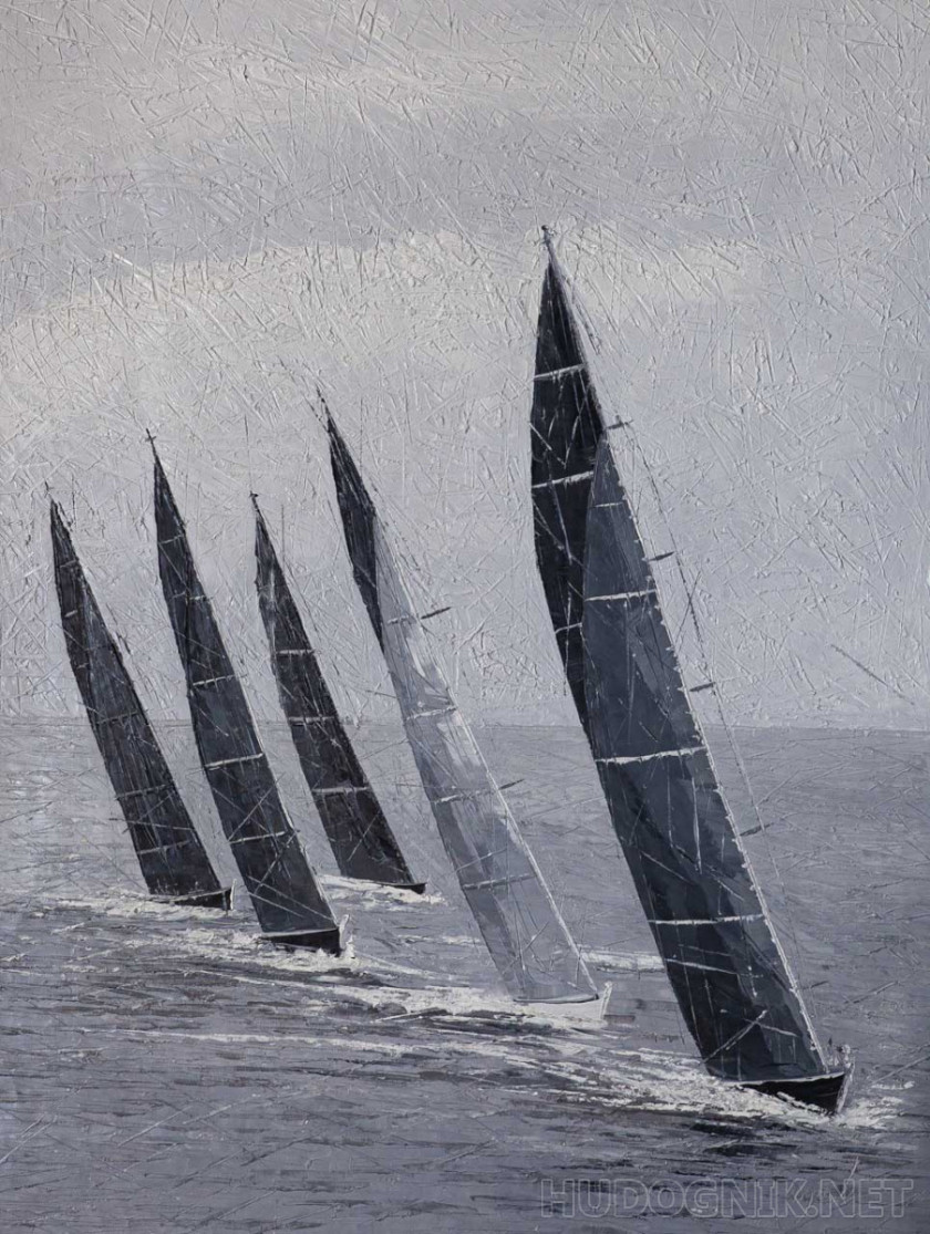 In one impulse. Regatta. Monochrome