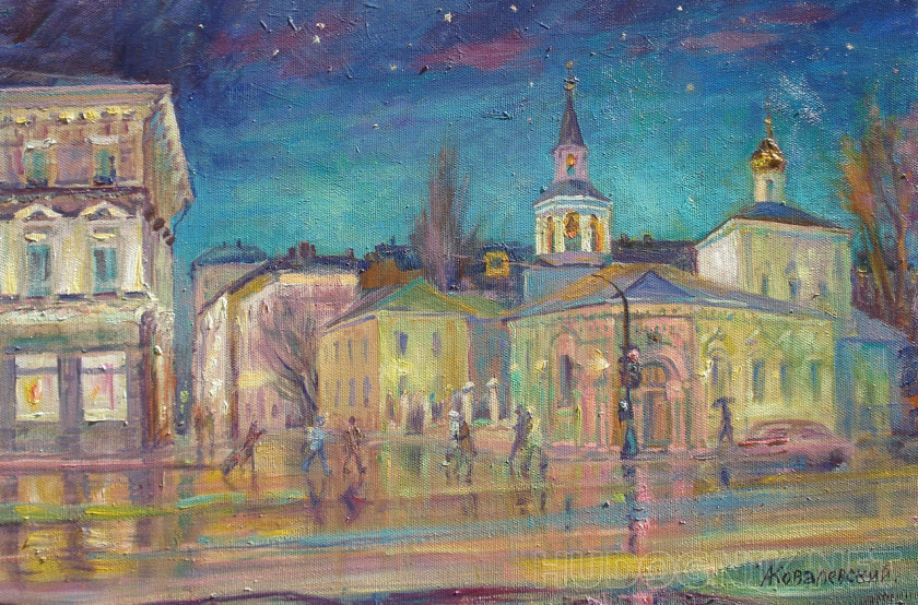 An evening in Moscow. Sretensky Boulevard