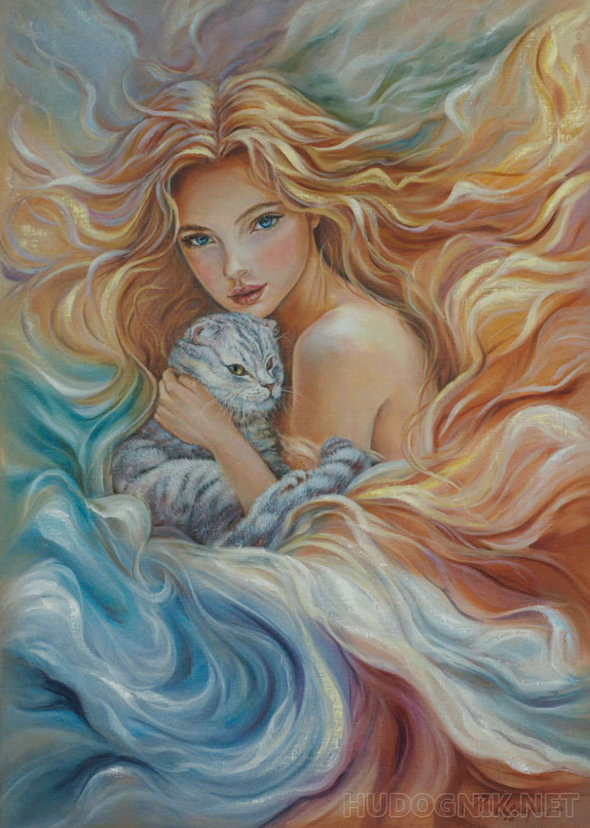 Девушка с котом