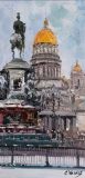 Серебряное небо Петербурга. Исаакиевский собор и памятник Николаю I