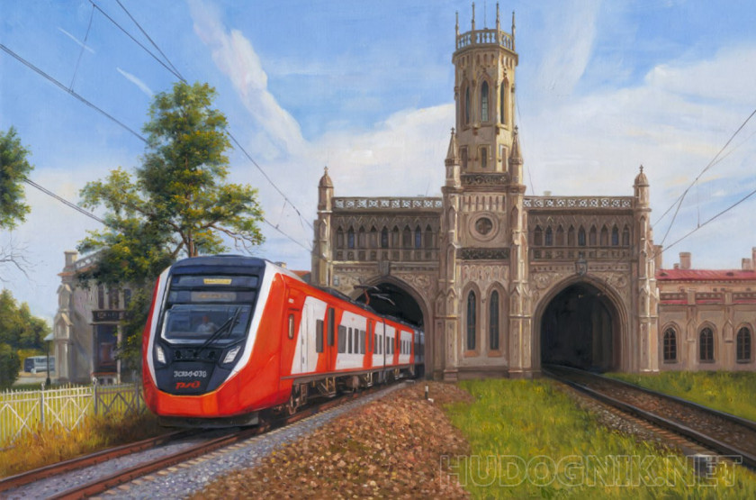 Современный Петергоф. Электропоезд ЭС104 «Финист»