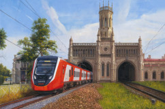 Современный Петергоф. Электропоезд ЭС104 «Финист»