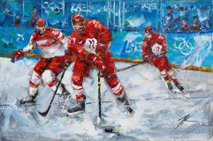 In the rhythm of victory. Hockey