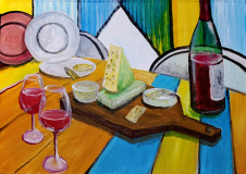 Cheese and wine