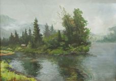 Картина "р.Мана у Нарвы 50х70 В.Швецов