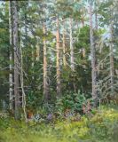 Картина"Лесной пейзаж",40х50 .В.П. Швецов