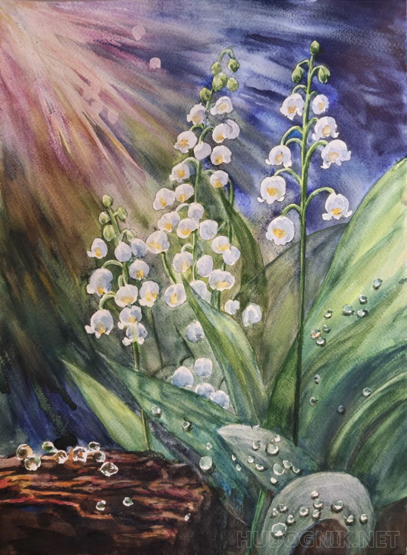 Май. Цветущий ландыш