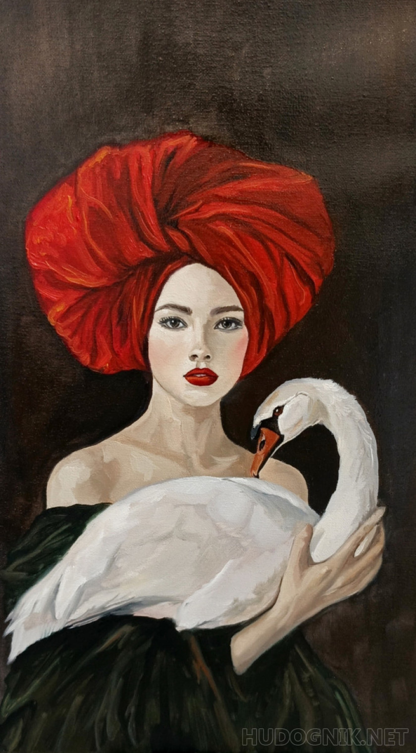 Девушка с лебедем