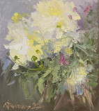 Peonías a la luz de la Luna