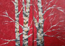 Diptych "Birches"