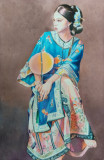 Chinese woman in blue