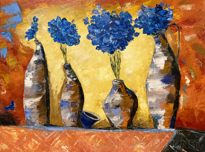 Вазы с васильками