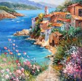 El Mediterráneo. Casas cerca de la costa azul