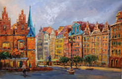 Los colores de la Edad Media. Plaza del mercado. Wroclaw