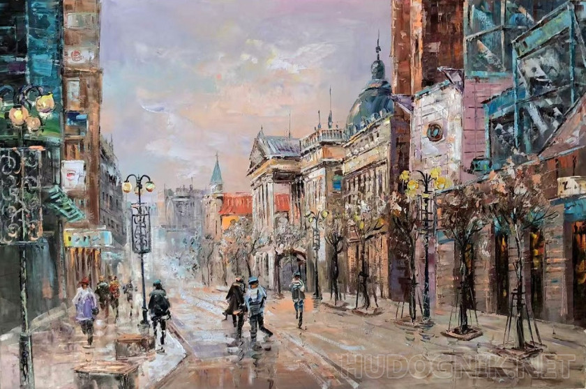 Исходный текст На улицах старой Европы. Вечер в оттенках лаванды