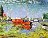 (copy) Claude Monet's "Red Boats in Argenteuil, 1875"