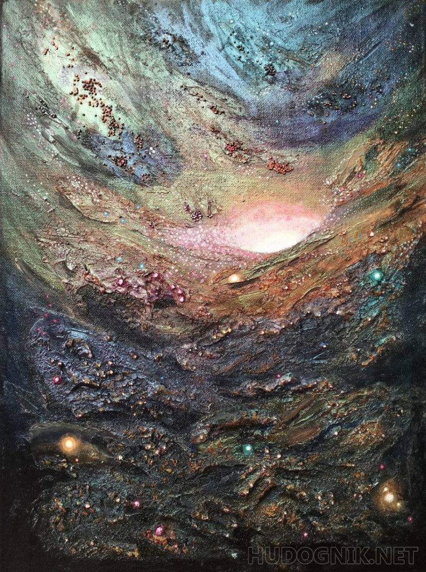 Зов Вселенной - первая картина триптиха «По ту сторону света/Дыхание Вселенной»