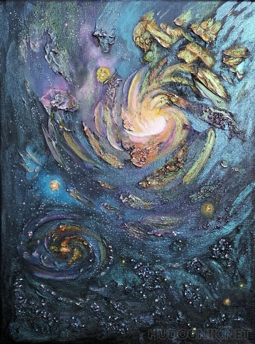 "Лабиринты Галактик" - вторая картина триптиха «По ту сторону света/Дыхание Вселенной»