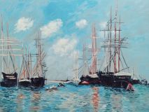 A replica Monet s Port in Amsterdam