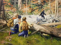 según el boceto del cliente «Pioneros y Hombre de Nieve»