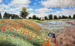 (copia) de Claude Monet «El campo de amapolas en Argenteus»