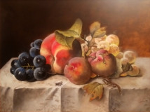 Still life with peaches