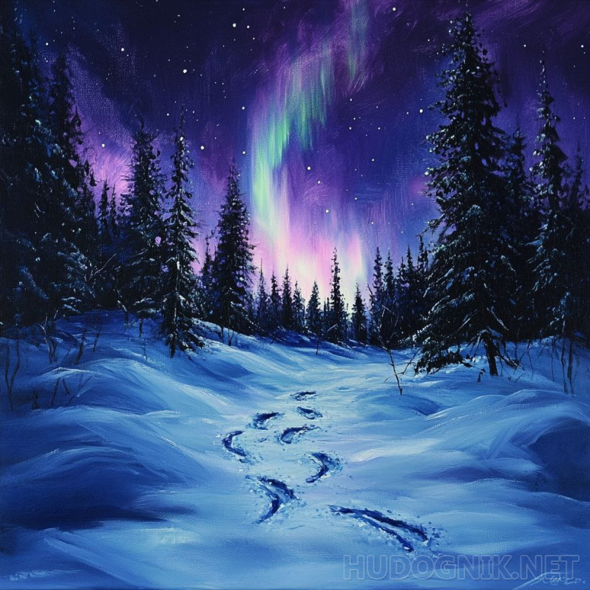 Следы на снегу