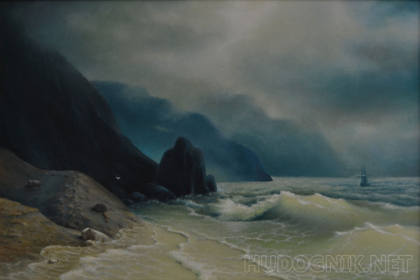 Свободная копия картины И.К. Айвазовского "Берег моря"