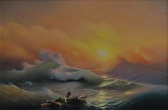 Free copy of the painting of Ivan Aivazovsky "the Ninth wave"