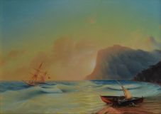 Free copy of the painting of Ivan Aivazovsky "Sea. Koktebel"