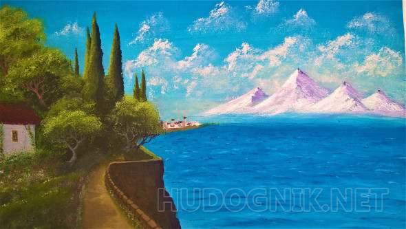 Картина Средиземноморье. Размеры: 50x35, Год: 2017, Цена: 7000 рублей ...