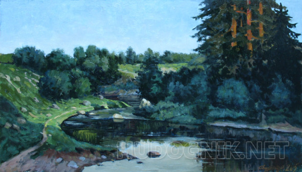 Картина Утро на реке. Размеры: 65x36, Год: 2015, Цена: 7500 рублей ...