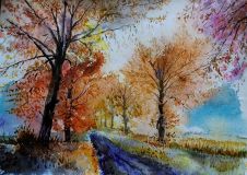 El camino en otoño