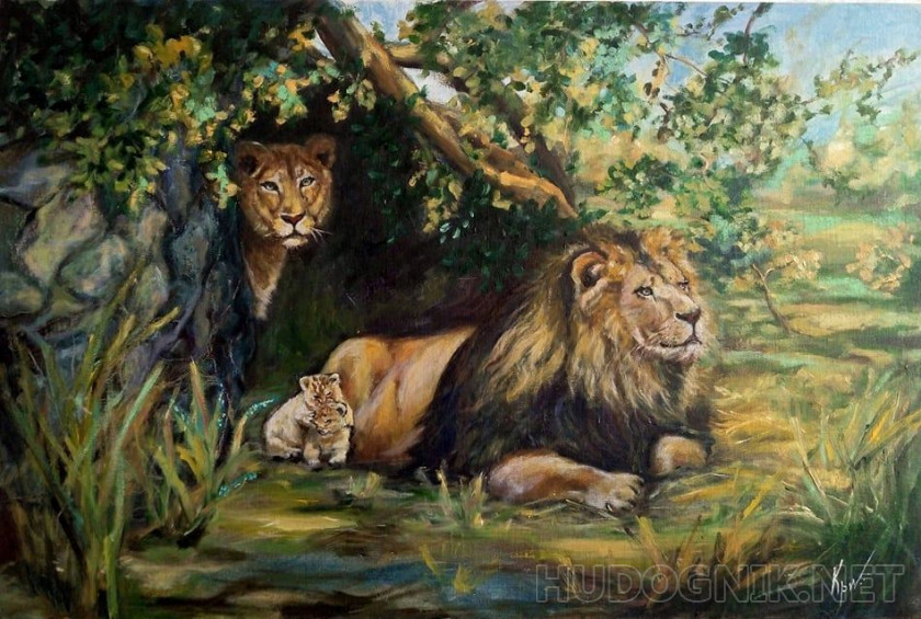 Семейство львов