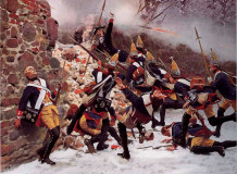 Karl Рехлинг &quot;Granaderos 15 regimiento en la batalla de Лейтене &quot;15 гренадерский regimiento ataca el monasterio&quot;&quot;