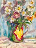 jug with flowers