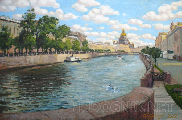 Картина С моста Поцелуев. Размеры: 60x39.5, Год: 2017, Цена: 25000 ...