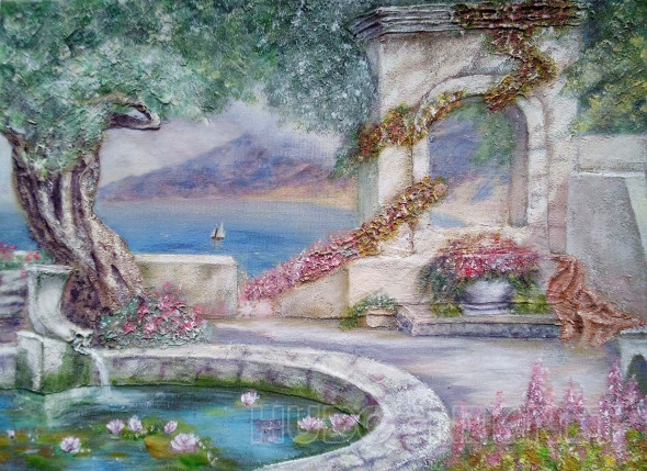 Картина Греческий пейзаж. Размеры: 40x30, Год: 2017, Цена: 0 рублей ...