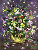 Pintura al óleo de flores Silvestres