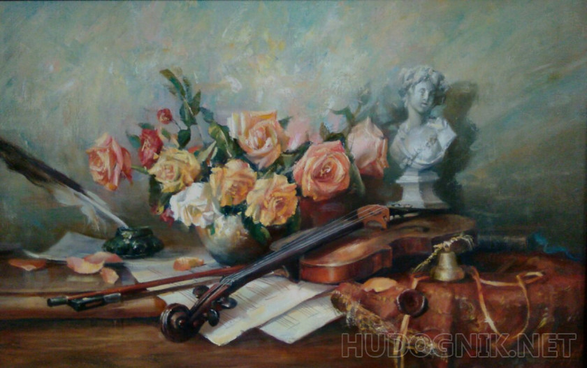 Цветы со скрипкой